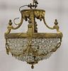 Fine Quality Bronze Neoclassical Style Chandelier.