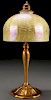 AN L.C. TIFFANY FURNACES BRONZE TABLE LAMP