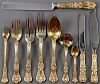 199 PIECES, TIFFANY & CO. STERLING GILT FLATWARE