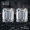 4.02 carat diamond pair, Emerald cut Diamonds GIA Graded 1) 2.01 ct, Color G, VS2 2) 2.01 ct, Color G, VS2. Appraised Value: $131,000 