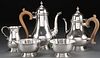 A FIVE PIECE GORHAM STERLING COFFEE AND TEA SET