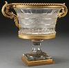 FRENCH CUT CRYSTAL & GILT BRONZE MOUNTED CAMPAGNA