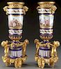 A VERY FINE PAIR OF FRENCH SEVRES STYLE HAND PAIN