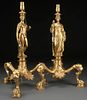 A PAIR OF FRENCH FIGURAL BRONZE TABLE LAMPS