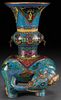A FINE CHINESE CLOISONNÉ ENAMELED BRONZE ANIMAL