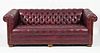 English Style Oxblood Tufted Chesterfield Sofa
