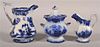 3 Various Pieces of Flow Blue China.