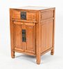 Chinese Fruitwood Paneled Side Cupboard