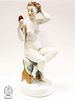 NUDE & MIRROR, A HEREND HAND-PAINTED PORCELAIN FIGURINE