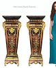 A Pair of 19th Century French Boulle Inlaid Pedestals