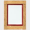 Aesthetic Movement Style Giltwood and Velvet Mirror 