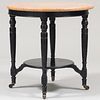 Late Victorian Painted Wood Circular Marble Top Table