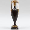 Empire Style Gilt-Bronze-Mounted Bronze Urn-Formed Lamp