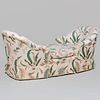 Fern Printed Cotton Tufted Upholstered Double-Sided Chaise Lounge