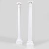 Pair of White Painted Carved Wooden Ionic Columns