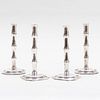 Set of Four Van Day Truex for Tiffany & Co. Silver Faux Bamboo Candlesticks