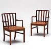 Pair of Ole Wanscher Leather Upholstered Armchairs, Model 1675