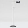 Bronze-Plated Metal Retractable Reading Lamp with Round Shade