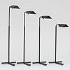 Set of Four Contemporary Bronze Plated Retractable Reading Lamps