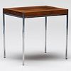 Mid Century Modern Nickel-Plate-Mounted Rosewood Low Table