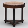 Biedermeier Style Mahogany and Ebonized Marble Topped Side Table