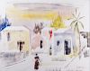 Alfred Birdsey Bermuda Street Scene Watercolor