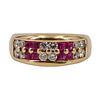 Rubies & Diamonds 18k Gold Band Ring