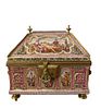 Capodimonte Porcelain casket or Box, Italy, 19th Century, with Marks