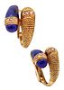 Mauboussin 1960 Paris Earrings In 18Kt Gold With Diamonds & Lapis