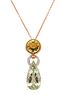 Salavetti Chained Necklace In 18K Gold With 26.85 Cts In Diamonds & Gemstones