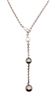 Cartier Paris Modern Lariat Necklace In 18K Gold With  Diamond & Pearls