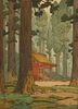 Toshi Yoshida "Sacred Grove" Woodblock Print