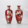 Pair Attrib. Hayashi Kodenji Japanese Meiji Vases