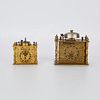 2 Brass Japanese Table Clocks Poss. Makura Dokei