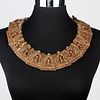 Tibetan 19th c. Coral & Brass Necklace