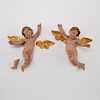 Pair of Late 19th c. Carved Wooded Angels