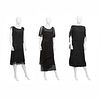 3 Black Beaded Flapper Dresses 1920s