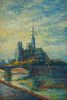 Impressionist Oil Painting of Notre Dame