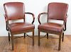 Harter Steel Upholstered Armchairs, Pair