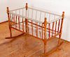 Baby Cradle Circa 1800s Side Table, Converted