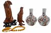 Mixed Lot of Yew Wood Figures and