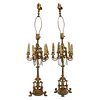 PAIR OF CANDELABRA LAMPS