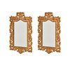 PAIR OF ROCOCO STYLE GILTWOOD MIRRORS