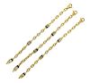 18K Gold Mother of Pearl Chain Bracelet Lot of 3