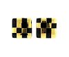 Tiffany &amp; Co A. Cummings 18k Gold Onyx Checkered Earrings