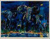 LeRoy Neiman "Elephant Nocturne" Serigraph