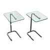 Pair Cantilever End Tables Style of Marcel Breuer