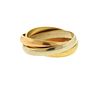 Cartier Trinity 18k Tri Color Gold Rolling Band Ring