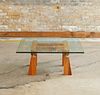 Postmodern Style Cherry Wood Coffee Table