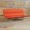 Eames Herman Miller Compact Orange Sofa